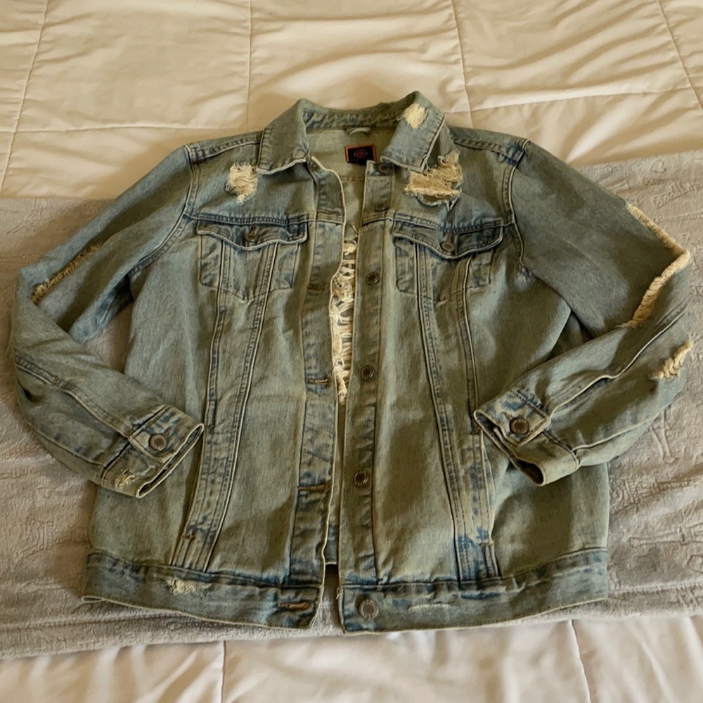 Boom Boom Jeans Distressed Jean Jacket